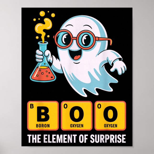 Póster La Graciosa Química Fantasma Boo El Elemento De So (Frente)