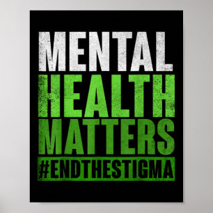 Póster La Graciosa Salud Mental Verde Y La Conciencia Ter
