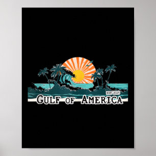 Póster La Graciosa Vintage Retro Del Golfo De Estados Uni