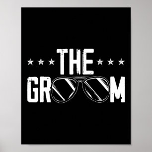 Póster La graduación del Boda nocturno Groom Fiancee Stag