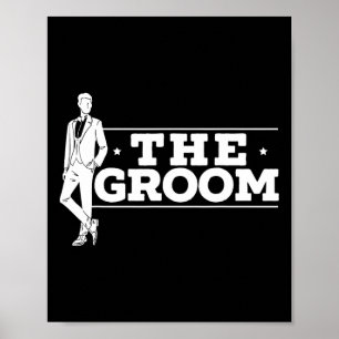 Póster La graduación del Boda nocturno Groom Fiancee Stag
