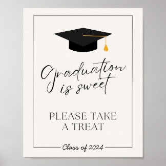 Póster La graduación es Rótulo de tabla dulce