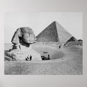 Póster La Gran Esfinge, 1877. Foto Antigua