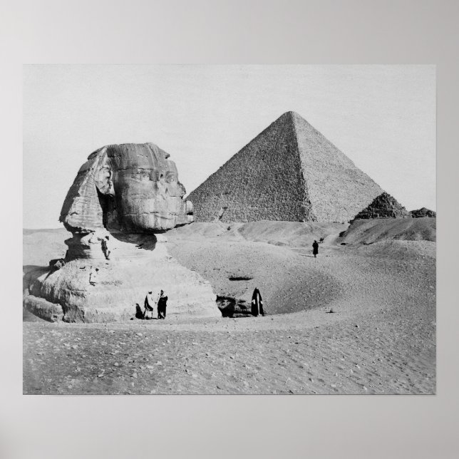 Póster La Gran Esfinge, 1877. Foto Antigua (Frente)