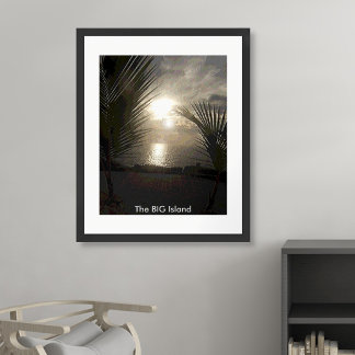 Póster La gran isla-atardecer