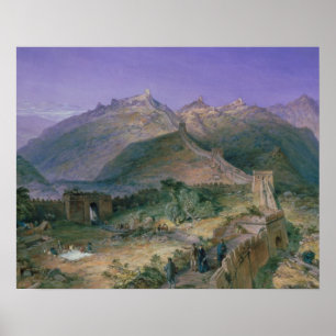 Póster La Gran Muralla de China, 1886 (w/c)