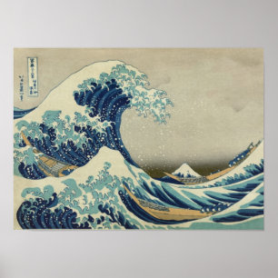 Póster La gran ola de Kanagawa