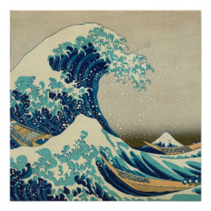 Póster La gran ola de Kanagawa