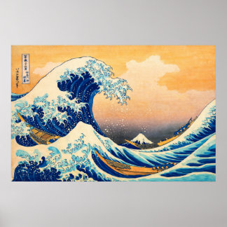 Póster La gran ola de Kanagawa de Katsushika Hokusai