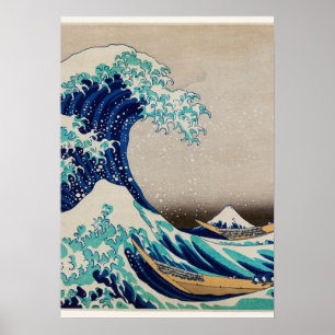 Póster La gran ola de Kanagawa de Katsushika Hokusai