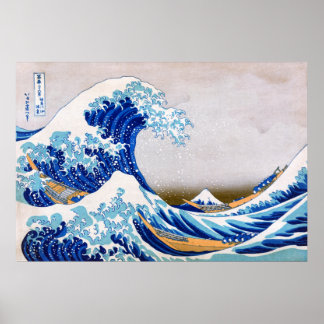 Póster La Gran Ola de Kanagawa, Hokusai
