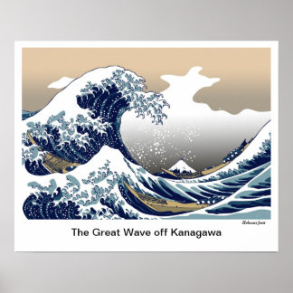 Póster "La gran ola de Kanagawa", por Hokusai