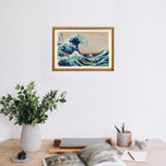 Póster La gran ola del ilustracion vintage de Kanagawa<br><div class="desc">elegir cualquier tamaño; la impresión de arte mural y el remix poster de la pintura original de Katsushika Hokusai</div>