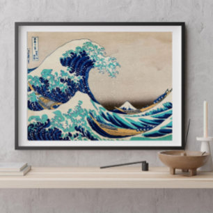 Póster La Gran Ola frente a Kanagawa de Katsushika Hokusa