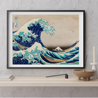 Póster La Gran Ola frente a Kanagawa de Katsushika Hokusa