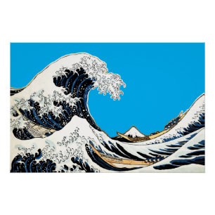 Póster La Gran Ola Fuera de Kanagawa Hokusai, arte japoné