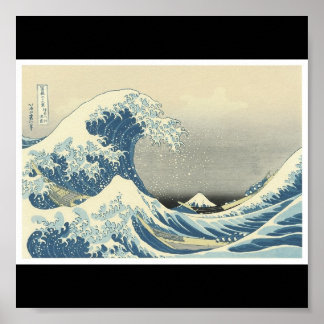 Póster "La Gran Ola" pintura japonesa c. 1830-1832