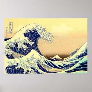 Póster La Gran Ola Treinta y seis vistas del Monte Fuji