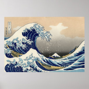 Póster La gran onda de Kanagawa