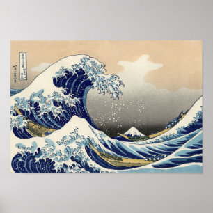 Póster La gran onda de Kanagawa