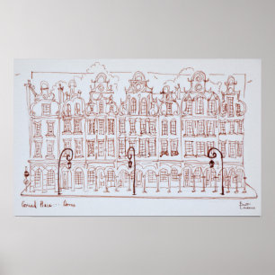 Póster La Gran Plaza Arras, Francia
