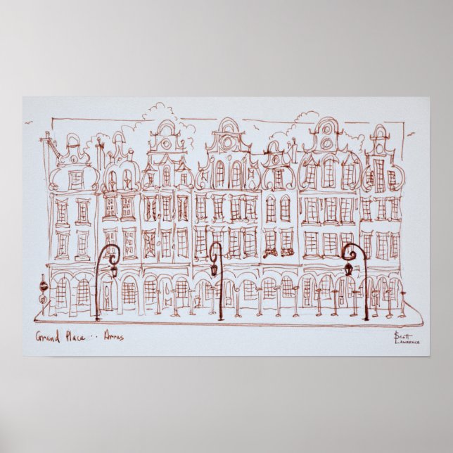 Póster La Gran Plaza | Arras, Francia (Frente)