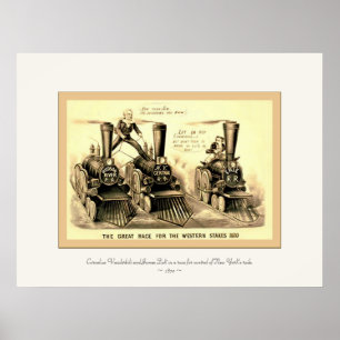 Póster La gran raza para el ~ occidental 1870 de las