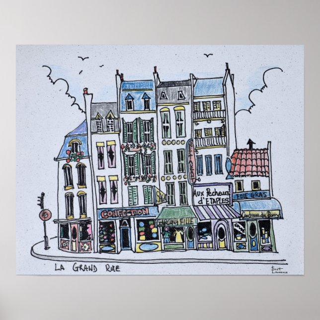 Póster La Grand Rue | Boulogne-Sur-Mer, Francia (Frente)