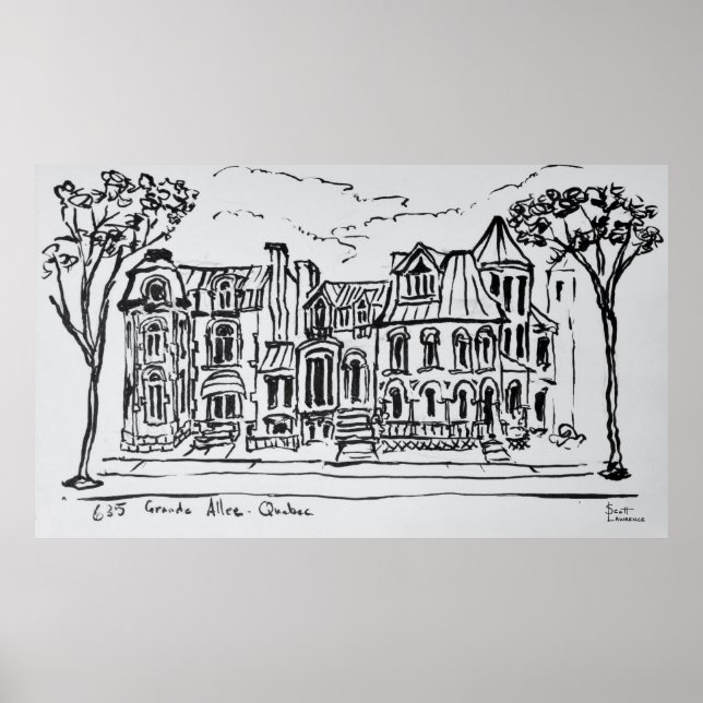 Póster La Grande Allee, Quebec City | Quebec, Canadá (Frente)