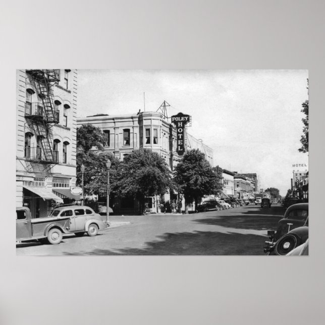 Póster La Grande, Oregon Main Street View Photography (Frente)