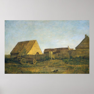 Póster La granja - Bella Artes Charles-François Daubigny