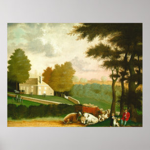 Póster La granja Cornell - Poster Bella Artes Edward Hick