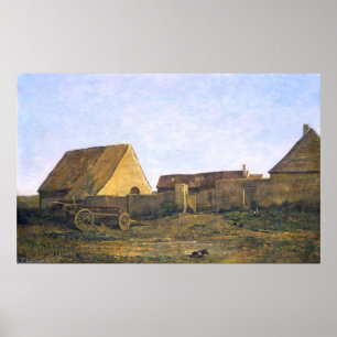 Póster La granja francesa por Charles-François Daubigny