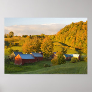 Póster La granja Jenne en Woodstock, Vermont. Otoño. 2