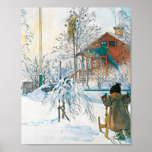 Póster La Granja Y El Lavadero De Carl Larsson