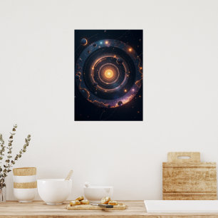 Póster La Gravedad de las Formas – Abstracto Geométrico C