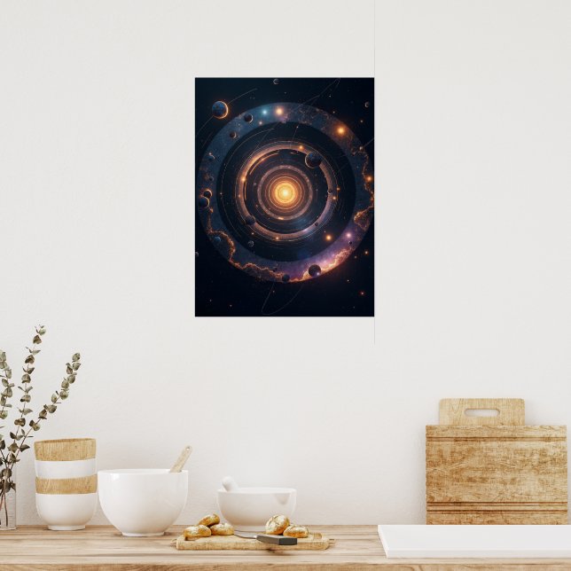 Póster La Gravedad de las Formas – Abstracto Geométrico C (Cocina)