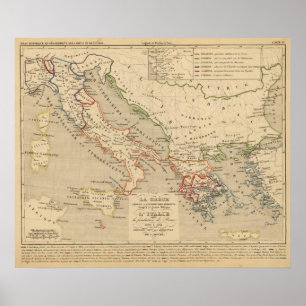 Póster La Grece, l'Italie, 1190 504 sistemas de pesos