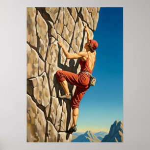 Póster LA GRIMPEUSE DE ROCHE (El escalador rock)