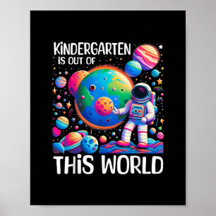 Póster La guardería infantil está fuera de este mundo de