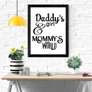 Póster La guardería mundial de papá y Chica de mamá