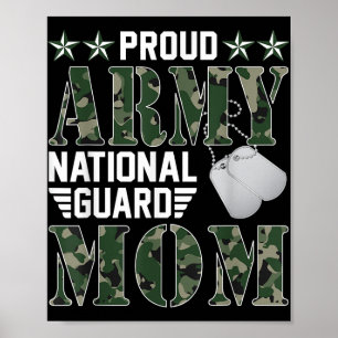 Póster La guardia nacional del ejército y su familia mili