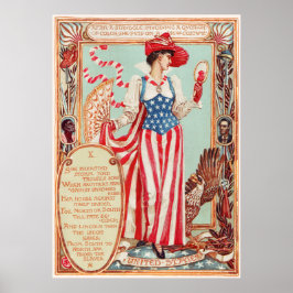 Póster La guerra civil de Lady Columbia y el poema, liber