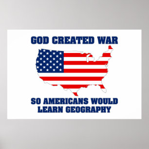 Póster La guerra creada dios así que los americanos