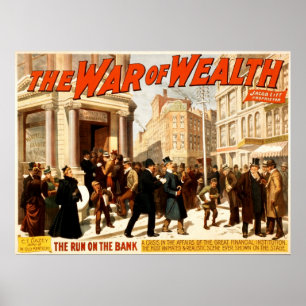 Póster La guerra de la riqueza del Poster teatral de 1895