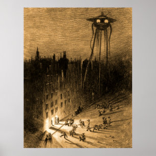 Póster La Guerra De Los Mundos La Multitud Borrada