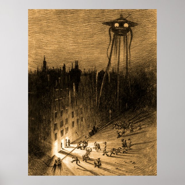 Póster La Guerra De Los Mundos La Multitud Borrada (Frente)