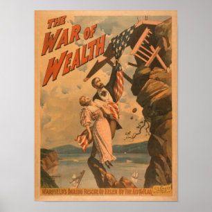 Póster La guerra del poster de teatro de la riqueza