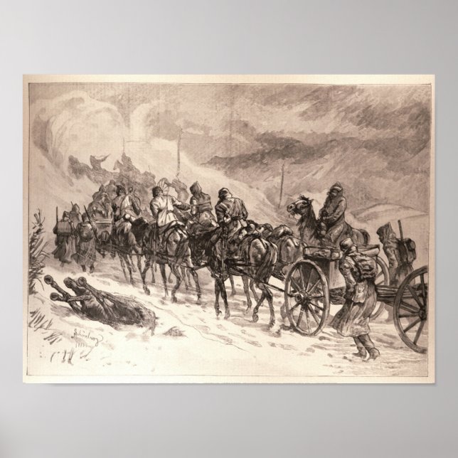 Póster La guerra entre Servia y Bulgaria (Frente)