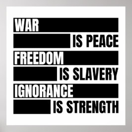Póster La guerra es la paz, la libertad es esclavitud
